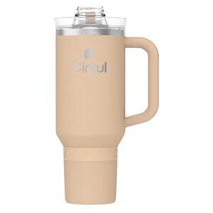 NEW Cirkul 40OZ Apricot Stainless Steel Tumbler Handle Straw Sip Double Insulat